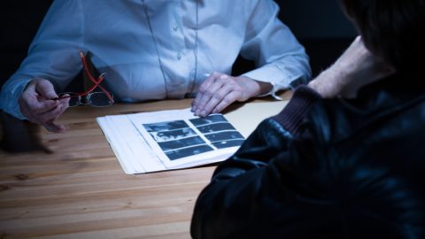 Police questioning at interview