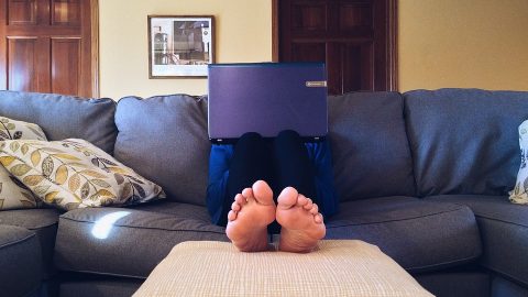 Home on sofa