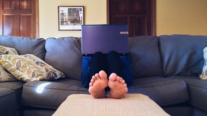 Home on sofa