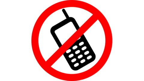 No mobile phones sign