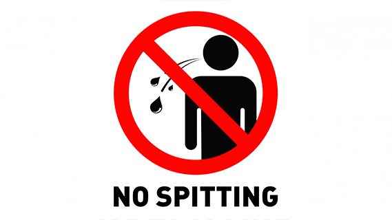 No spitting