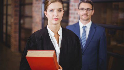 Female and male barrister