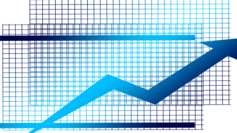 Up arrow on a graph