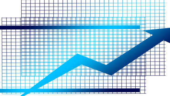 Up arrow on a graph