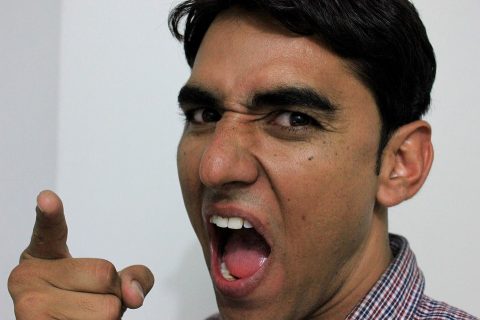 Angry Indian man