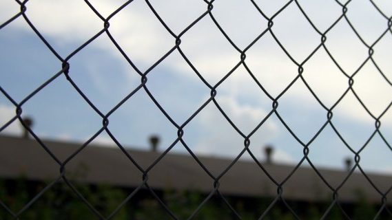 Jail metal fence