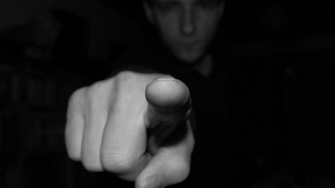 Pointing index finger