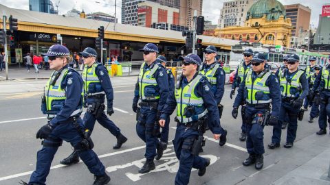 Police walking