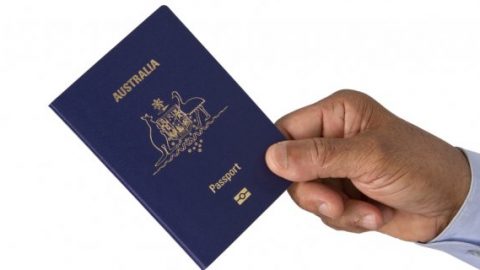 Holding Australian passport