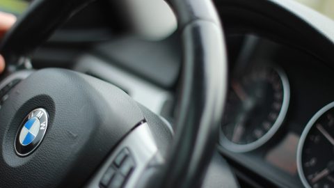 Steering wheel of a BMW