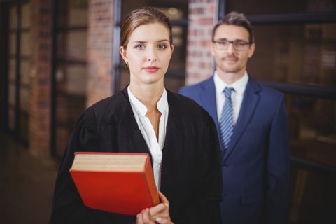 Male and female barrister