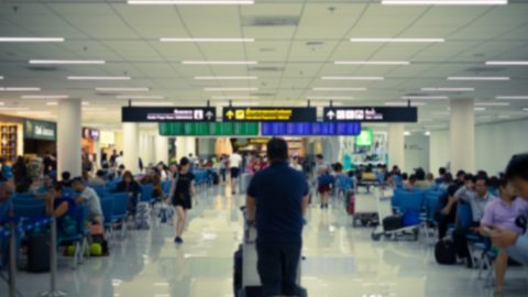 Inside airport