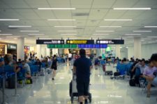 Inside airport