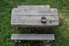 Outdoor wooden table