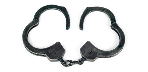 Opened handcuffs