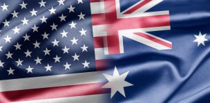 USA and Australian flags