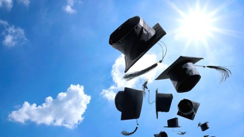 Hats of graduates