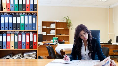 Lawyer reading