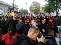 Protest on a road