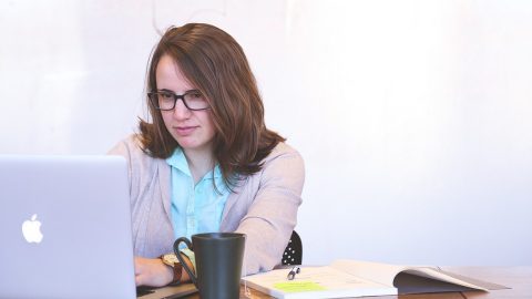 Student studying