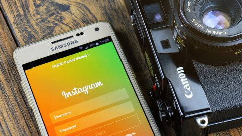 Instagram with shooting camera