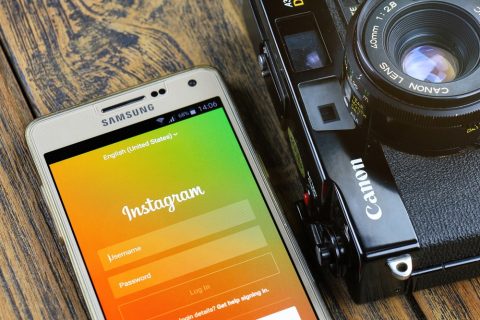 Instagram with shooting camera