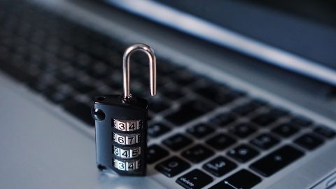 Laptop with key and lock