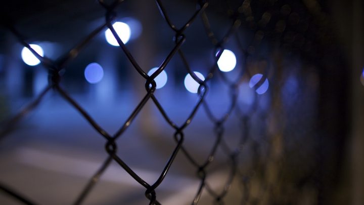 Prison at night