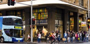 Cyclist and pedestrians