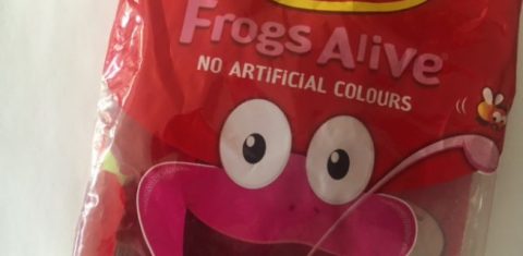Red frogs alive lollies