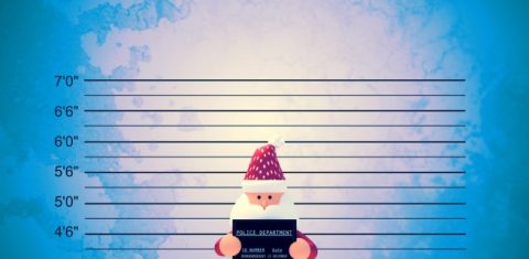 Santa at police identification window