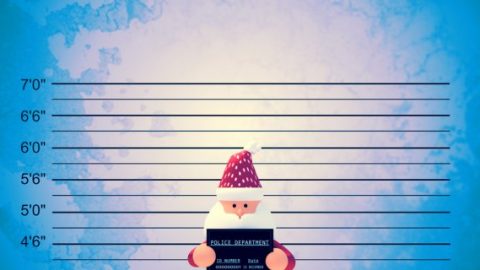 Santa at police identification window