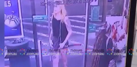 CCTV footage of axe attack