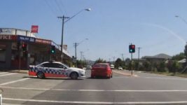 Police involved in a car accident