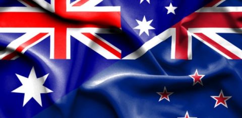 Australia and New Zealand flags