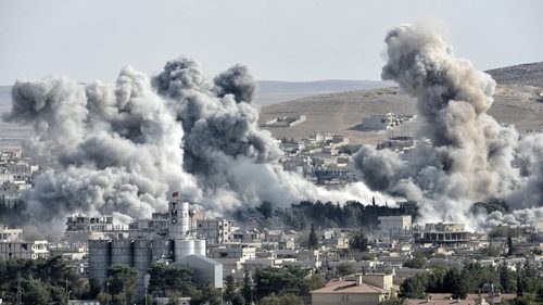 Bombs and war in Syria