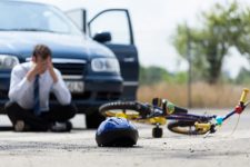 Dangerous driver hit a bike