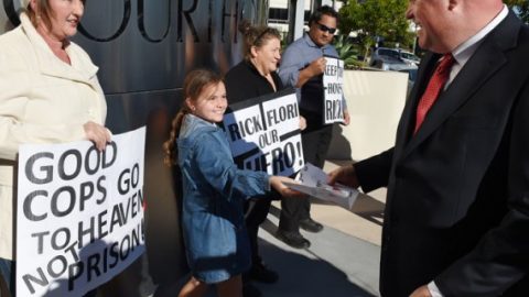 Gold Coast policeman Rick Flori goes to court