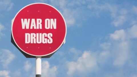 War on drugs stop sign