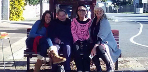 Grandmothers sitting on bench