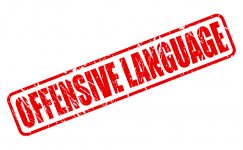 Offensive language red stamp