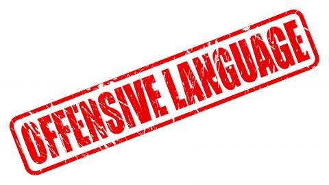 Offensive language red stamp