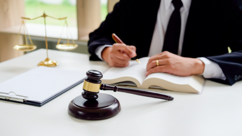 Lawyer at desk