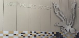 NSW Police logo on wall