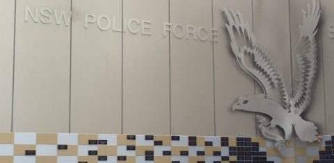 NSW Police logo on wall