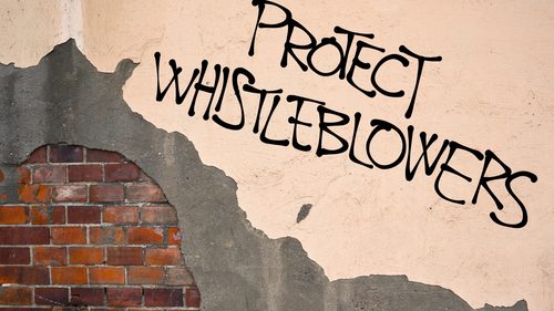 Whistle blower graffiti
