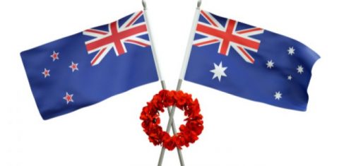 Australia and New Zealand ANZAC flags