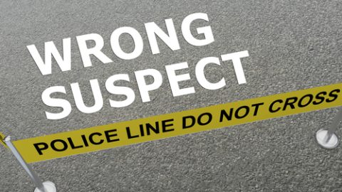 Wrong suspect poster