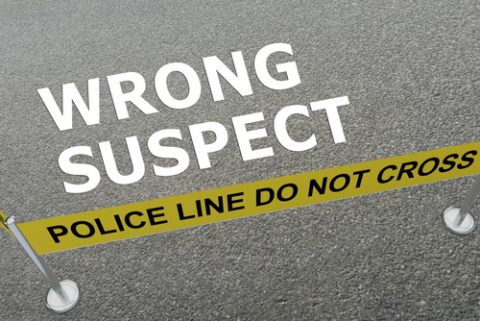 Wrong suspect poster