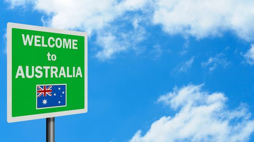 Welcome to Australia sign